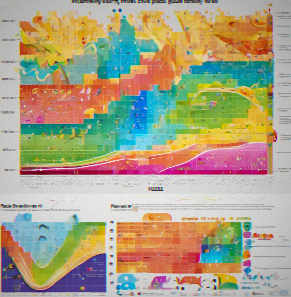 Graph visualization showing puzzle difficulty curve gradually increasing from level 1 to level 100 withour steep jumps