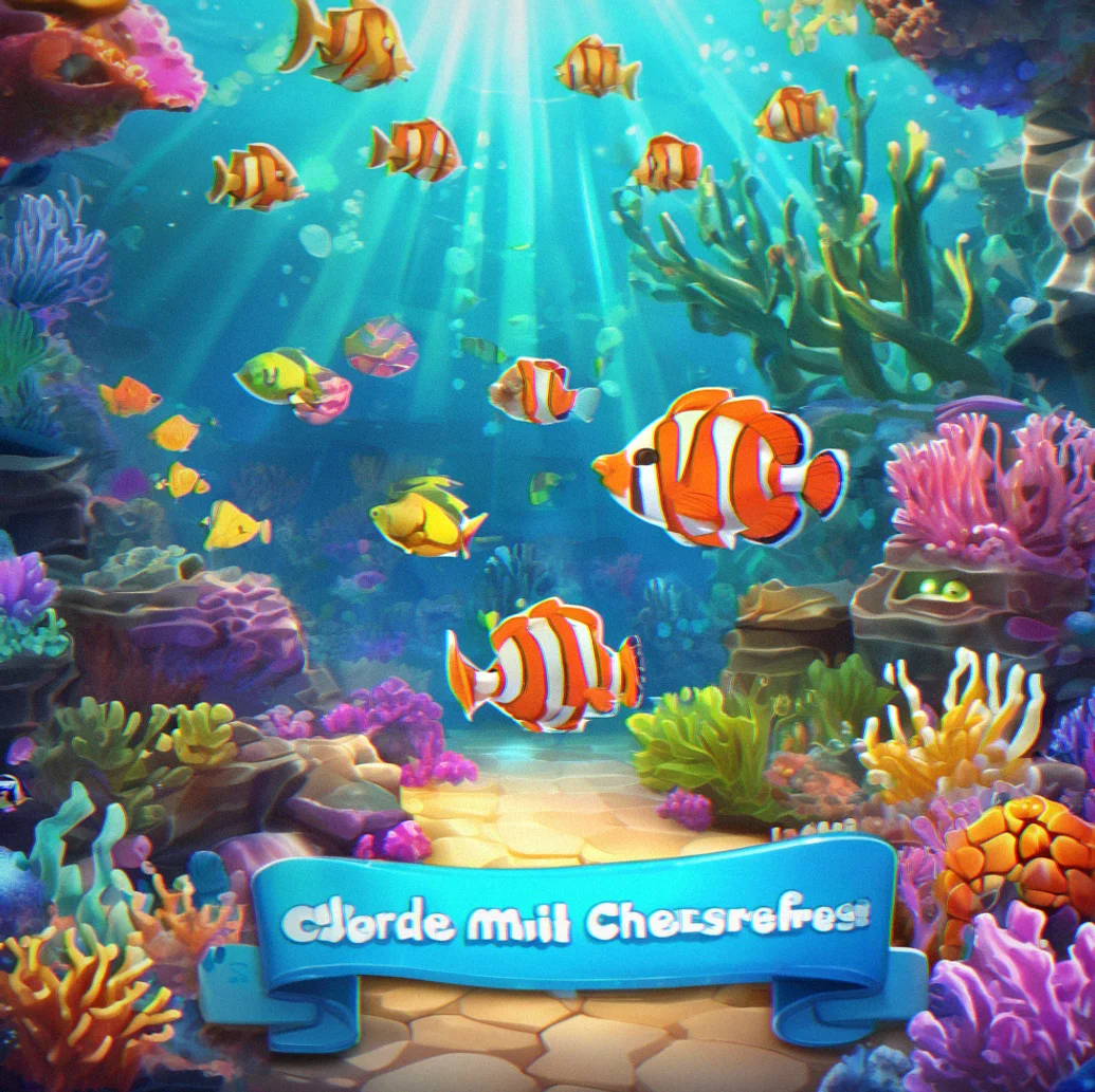A Coral Reef level from Opencorner with glowing sea creatures and tiles you match together