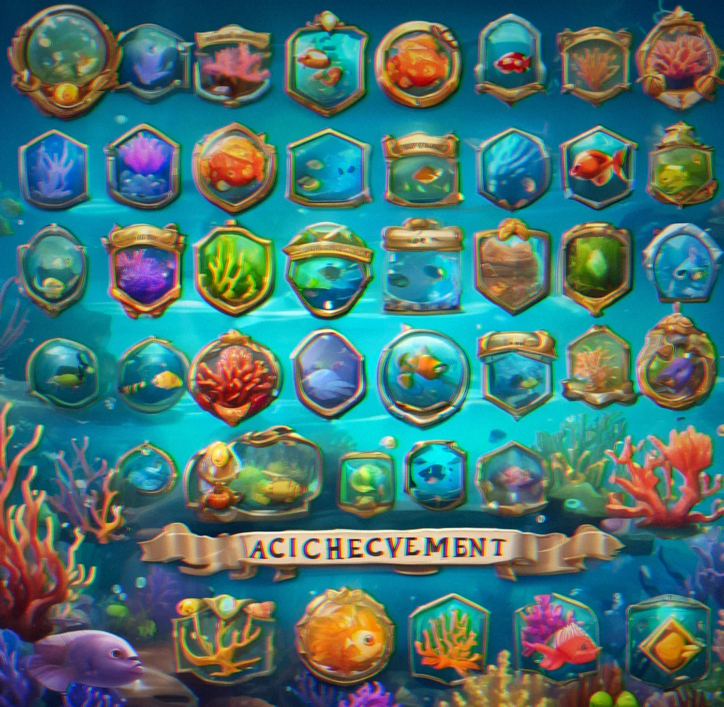 Achievement badge collection interface displaying various unlocked and locked badges with milestone counters